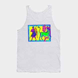 Bad Medieval Art Concerning Sorta Cow Goat Thing Fart 90s Retro Frank Feel Tank Top